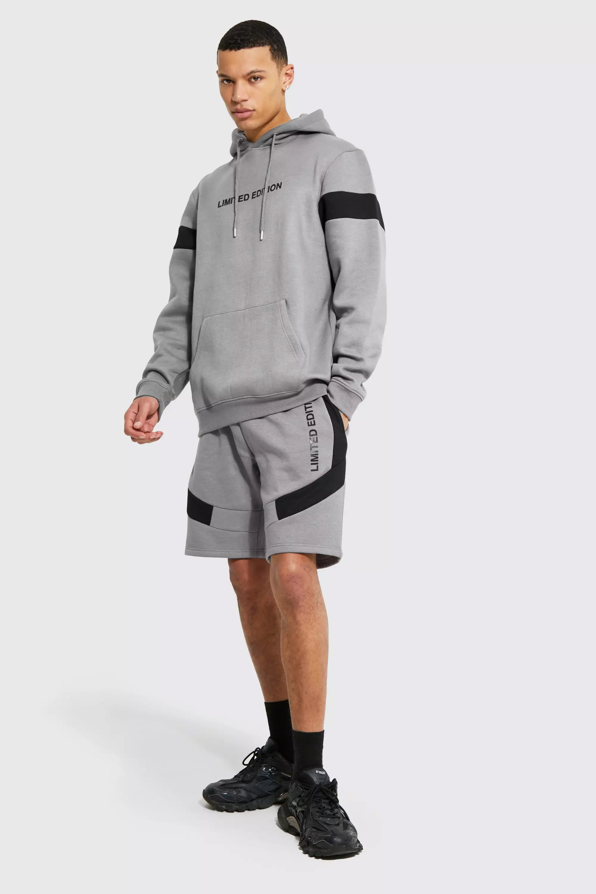 Tall Limited Edition Colour Block Short Tracksuit boohooMAN IE